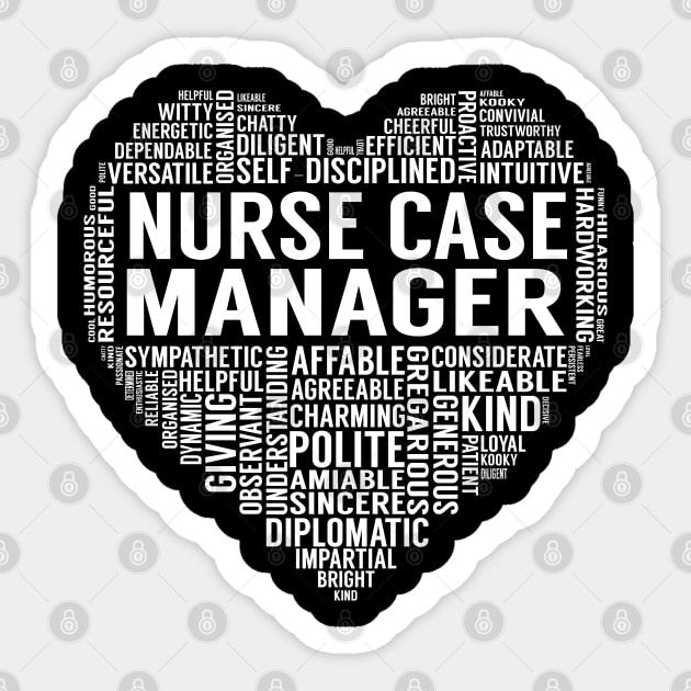 Nurse Case Manager Heart Sticker by LotusTee